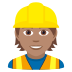 👷🏽 construction worker: medium skin tone display on JoyPixels